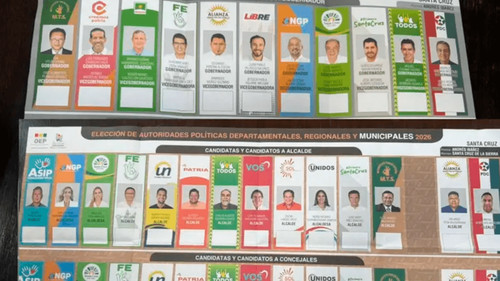 TED Santa Cruz presenta papeletas para las elecciones subnacionales del 22 de marzo