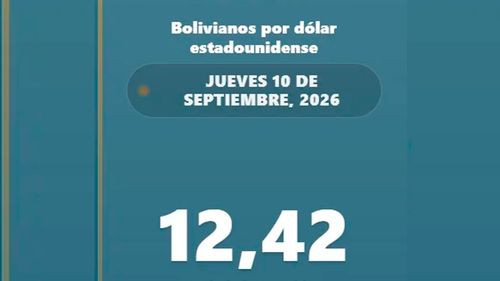 Dólar oficial baja a Bs 12,42 este jueves
