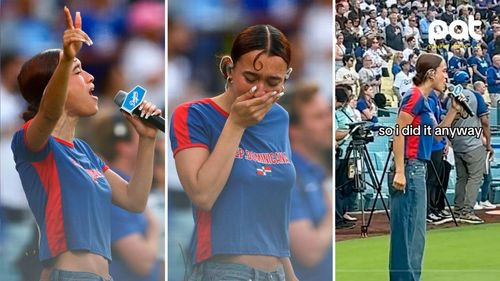 Cantante latina sorprende al interpretar el himno de EEUU en español en el Dodger Stadium