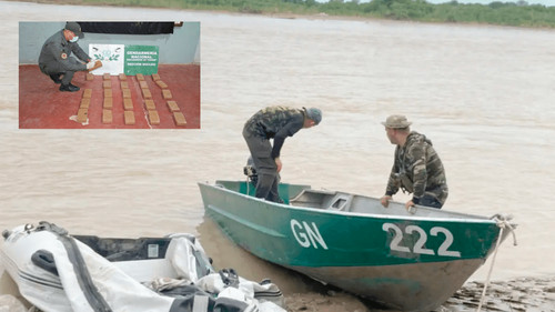 Frustran tráfico de droga en el río Bermejo: bolivianos detenidos con casi 26 kilos