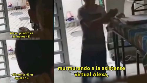 Viralidad en redes: Niño utiliza a Alexa para resolver sus problemas de matemáticas