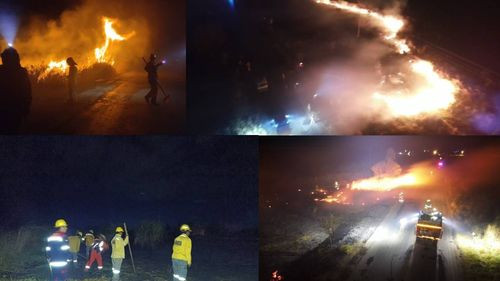 Armada Boliviana sofoca incendio forestal en Puerto Suárez - Arroyo Concepción