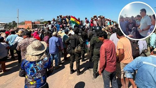 Gobernador del Beni llega al bloqueo y propone diálogo a productores