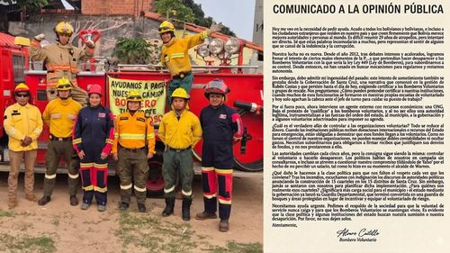 Bombero voluntario alerta sobre presiones y control al sector