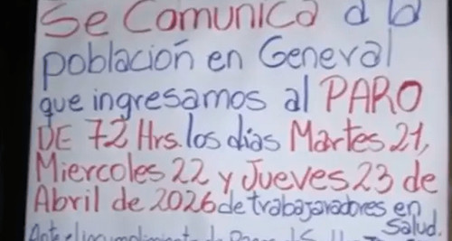 Paro de salud en santa cruz deja sin consultas externas por 72 horas