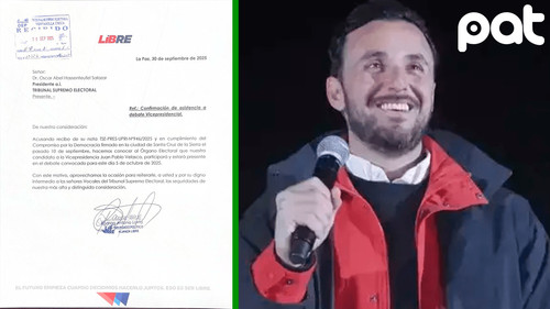 Alianza Libre confirma asistencia de Juan Pablo Velasco a debate vicepresidencial