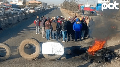 Bloqueo en El Alto por escasez de combustible