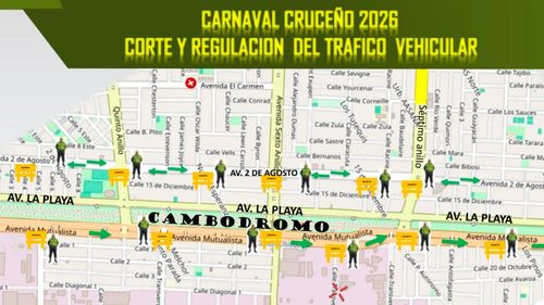 Carnaval: estos son los horarios de  cortes de vías para el Corso y la  mojazón en Santa Cruz