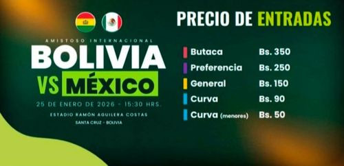 ¡Atención! Hoy se conocerán los precios de las entradas para el Bolivia Vs México