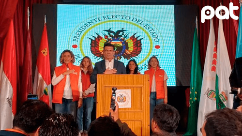 Presidente electo Rodrigo Paz llama a la unidad nacional y al fin del odio