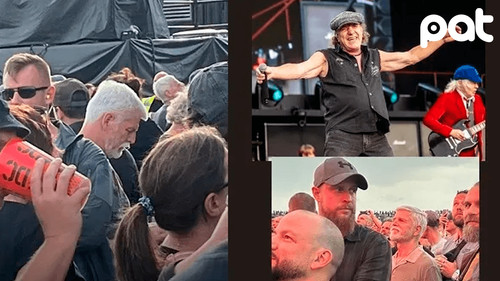 Presidente checo sorprende en concierto de AC/DC