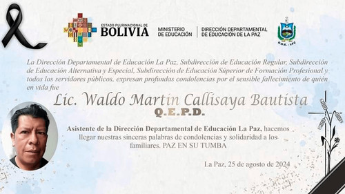 Accidente de tránsito involucra al director de educación de La Paz